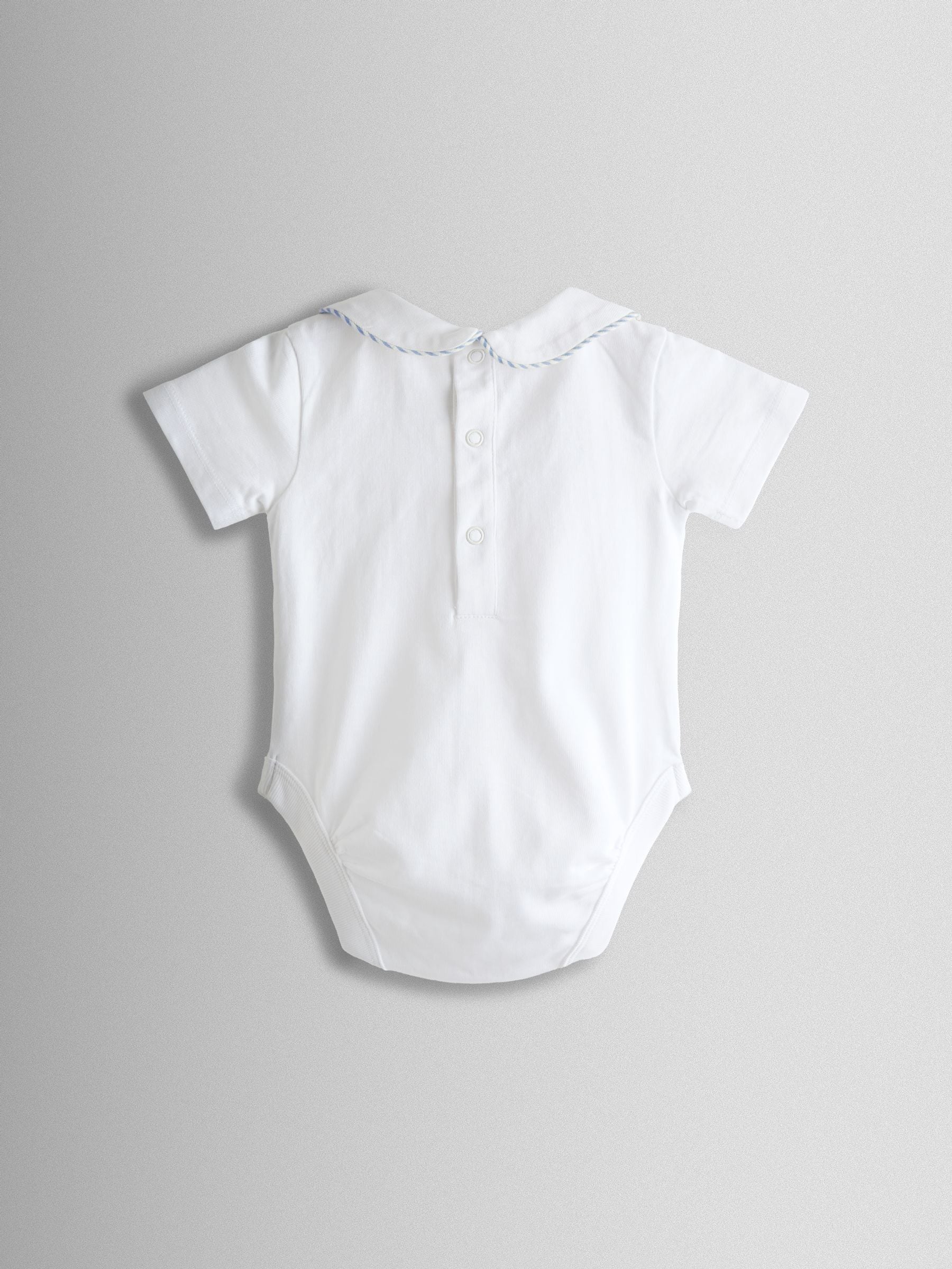 JoJo Maman Bébé Light Blue Classic Body & Stripe Shorts Set 2 Piece image 4