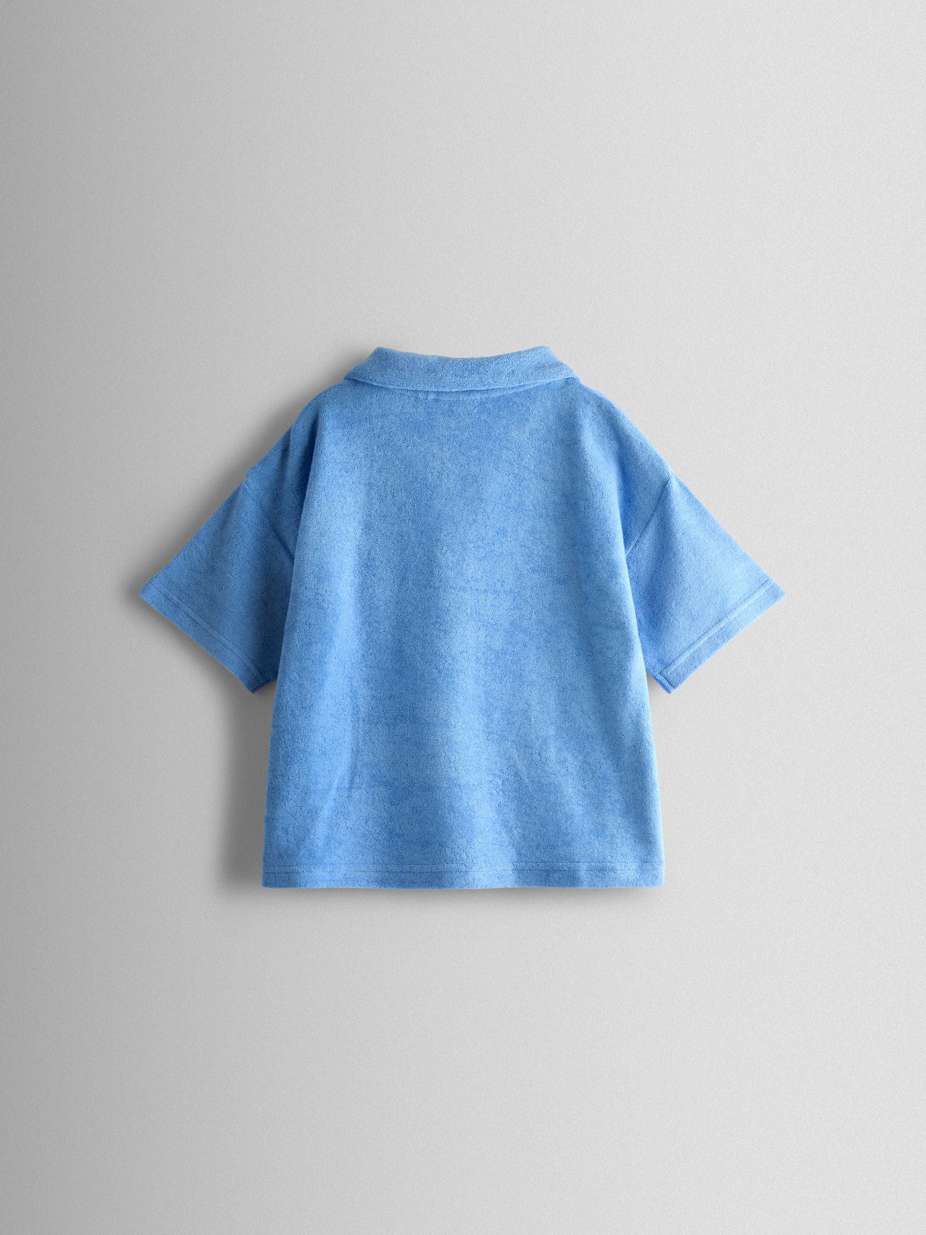 JoJo Maman Bébé Blue Crab 2-Piece Toweling Shirt & Shorts Set image 4