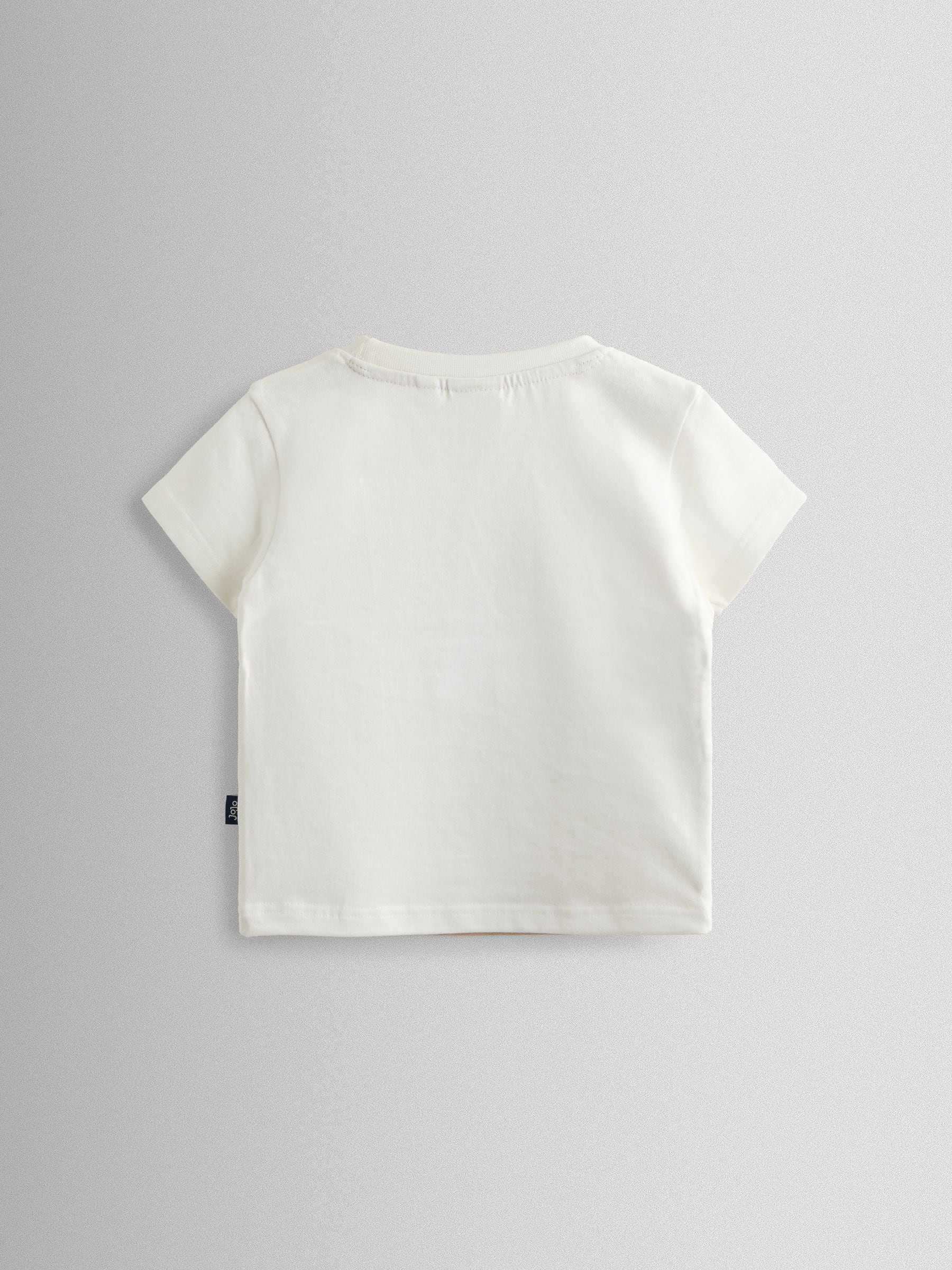 JoJo Maman Bébé Cream Surfari Scene Scene Appliqué T-Shirt image 3
