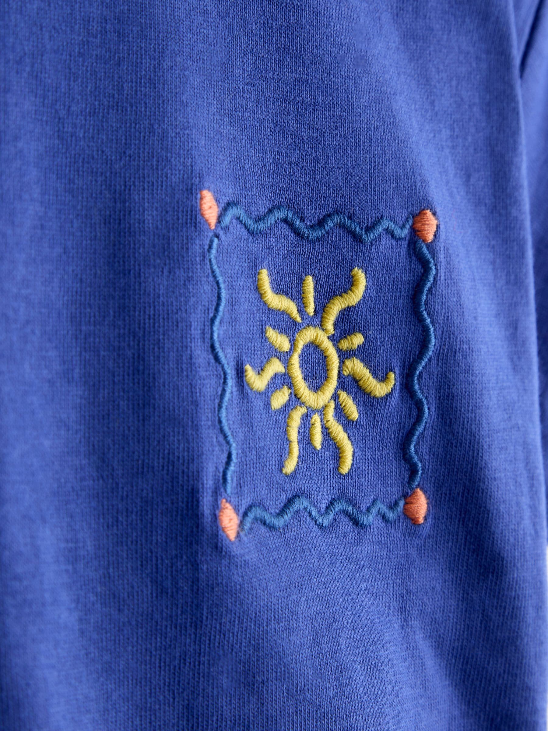 JoJo Maman Bébé Blue Seaside Stamp Graphic T-Shirt image 4