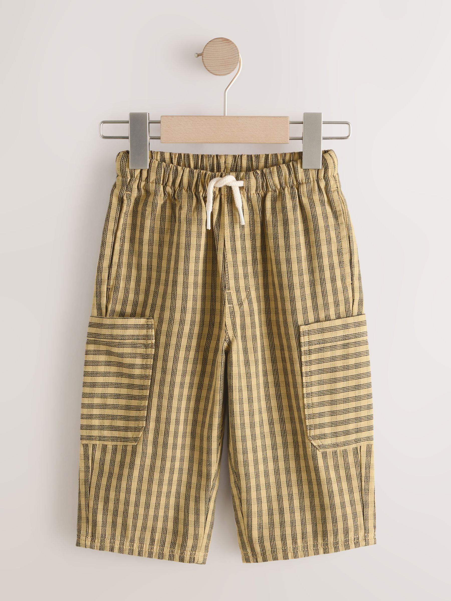 Yellow Print Side Pocket Wide Trousers (3mths-7yrs) image 2