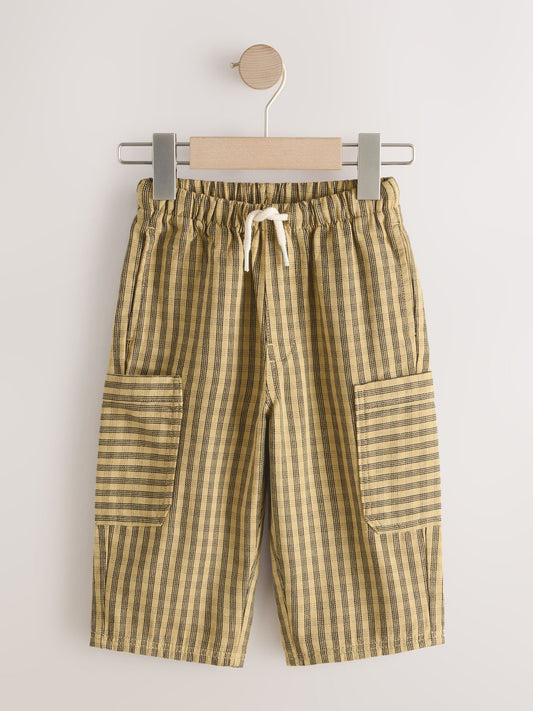 Yellow Print Side Pocket Wide Trousers (3mths-7yrs) image 2