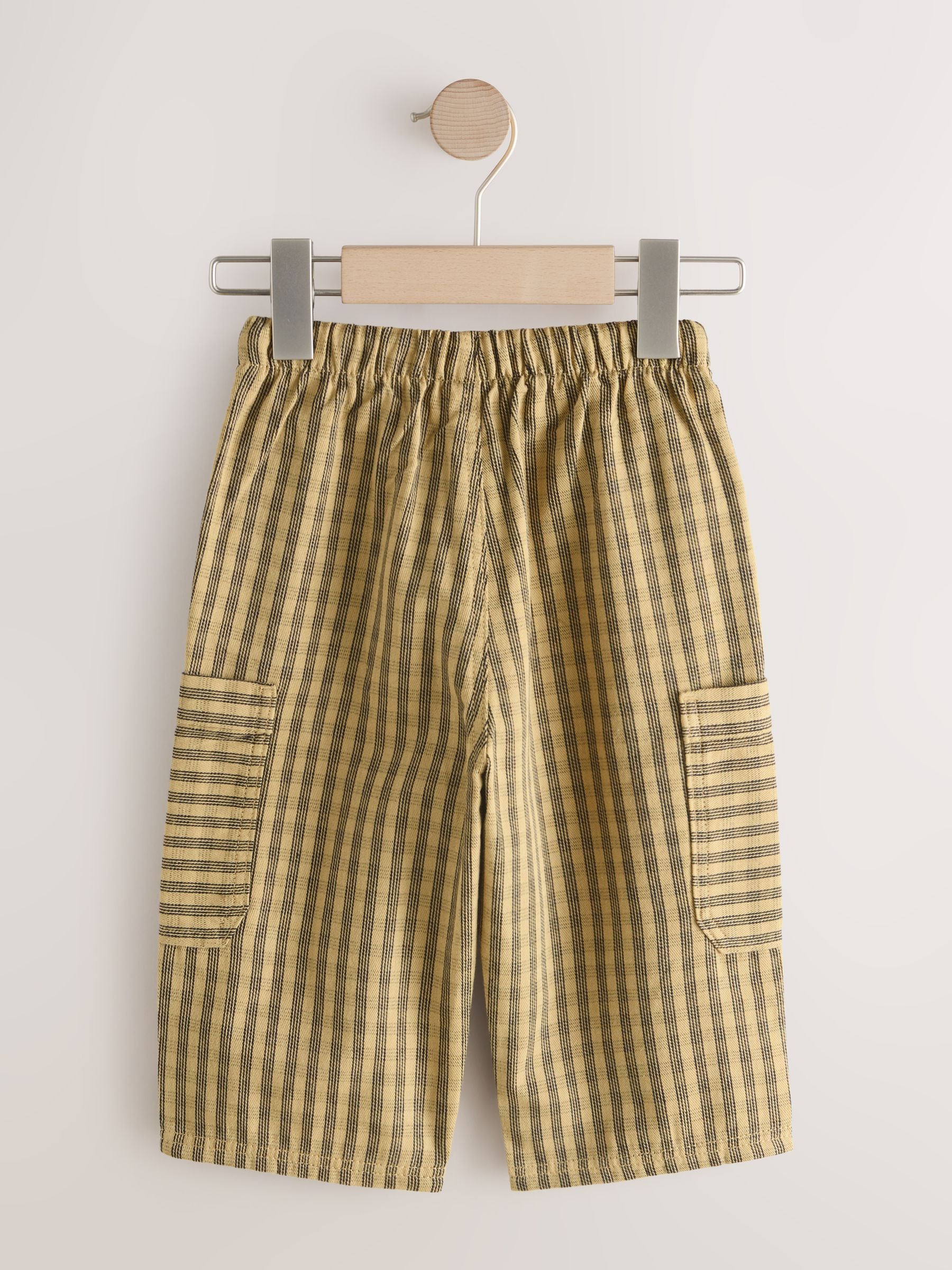 Yellow Print Side Pocket Wide Trousers (3mths-7yrs) image 3