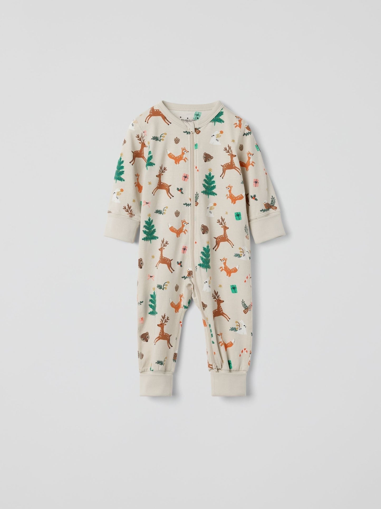 Polarn O. Pyret Natural Nude Printed Sleepsuit image 3
