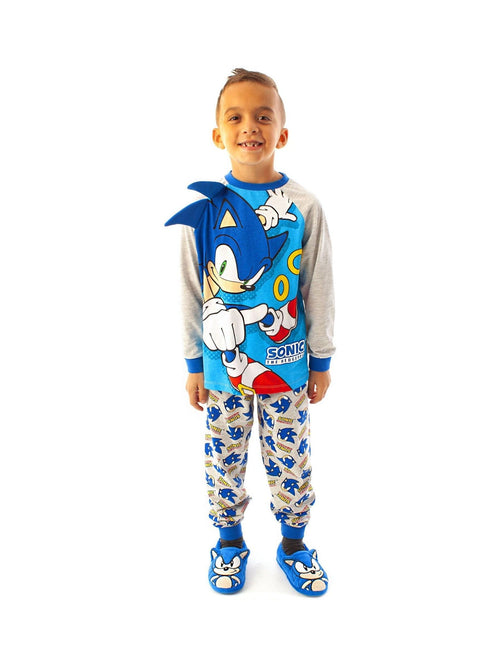 Vanilla Underground Blue Sonic The Hedgehog Long Sleeve Leg Pyjamas Set image 1