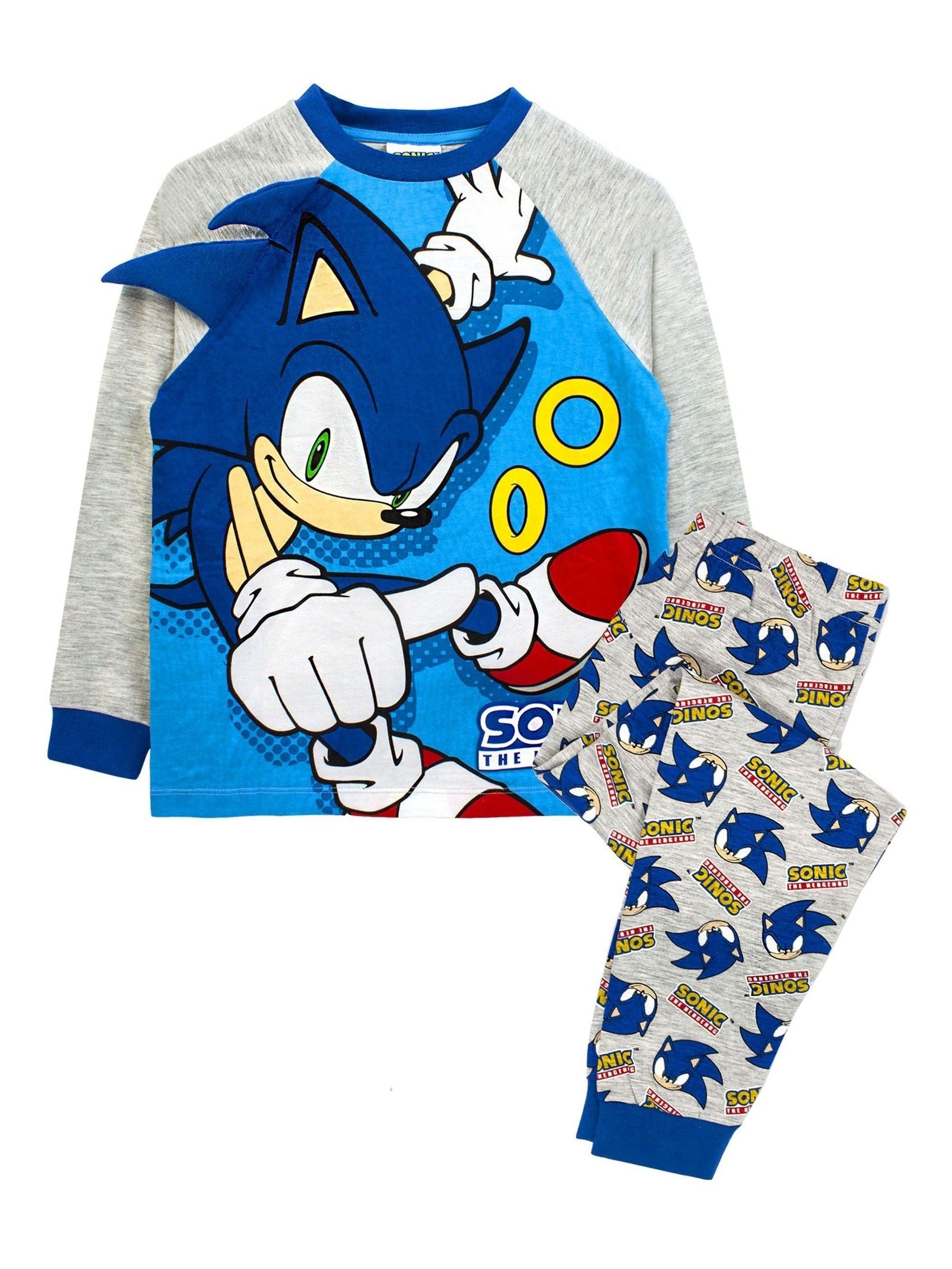 Dsiney Kidz - Vanilla Underground Blue Sonic The Hedgehog Long Sleeve Leg Pyjamas Set image 2