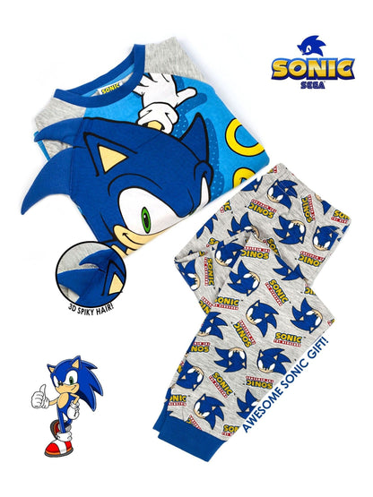 Dsiney Kidz - Vanilla Underground Blue Sonic The Hedgehog Long Sleeve Leg Pyjamas Set image 5