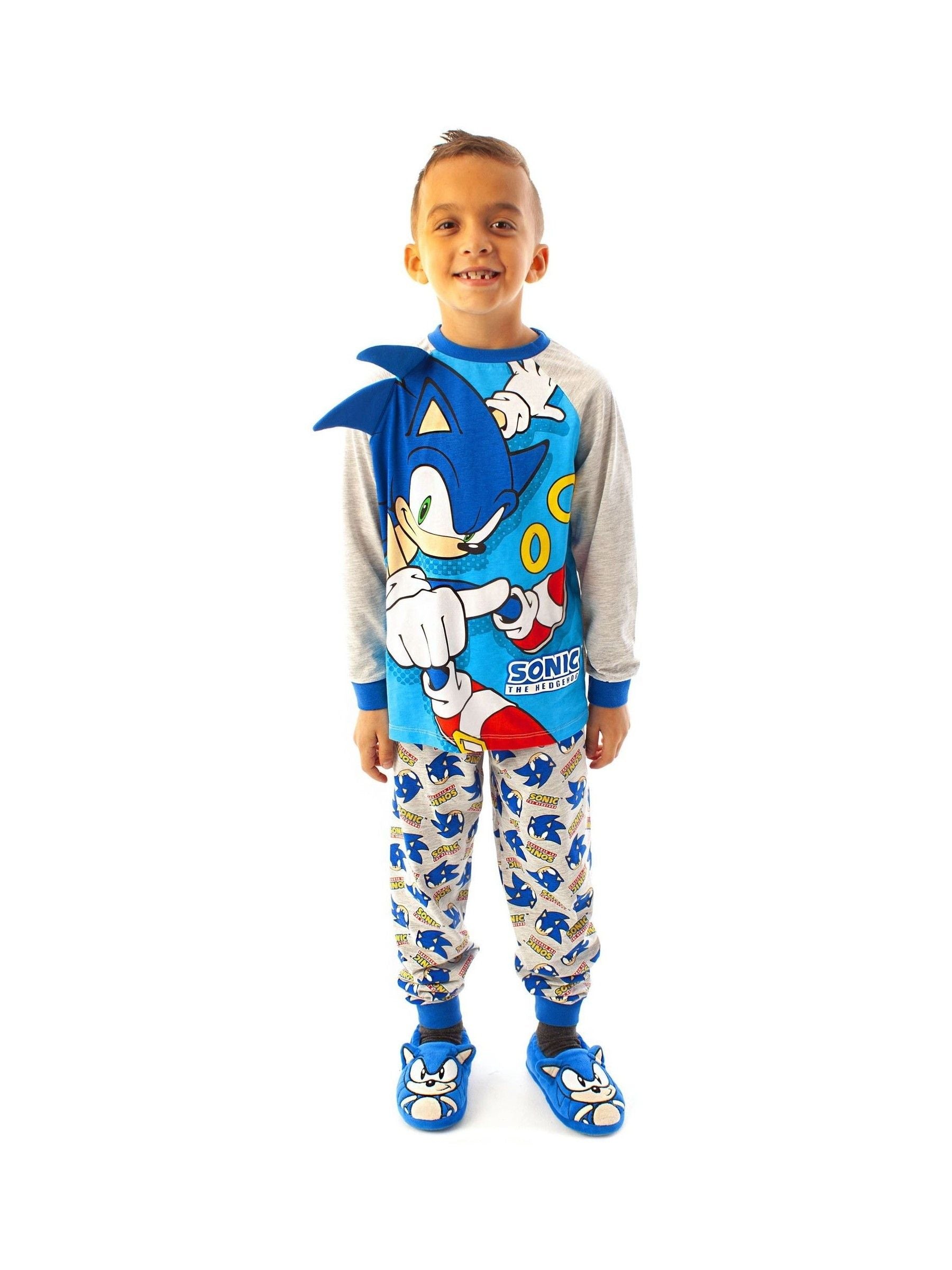 Dsiney Kidz - Vanilla Underground Blue Sonic The Hedgehog Long Sleeve Leg Pyjamas Set image 1