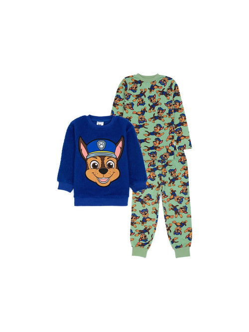 Vanilla Underground Green Paw Patrol Chase 3 Piece Long Sleeve Leg Pyjamas Set image 1
