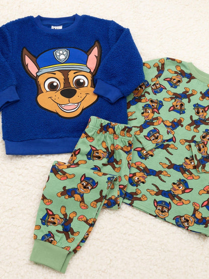 Dsiney Kidz - Vanilla Underground Green Paw Patrol Chase 3 Piece Long Sleeve Leg Pyjamas Set image 5