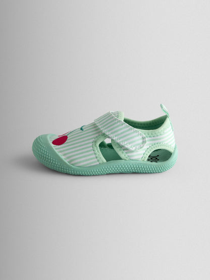 JoJo Maman Bébé Green Cherry Stripe Swim Sandals image 4