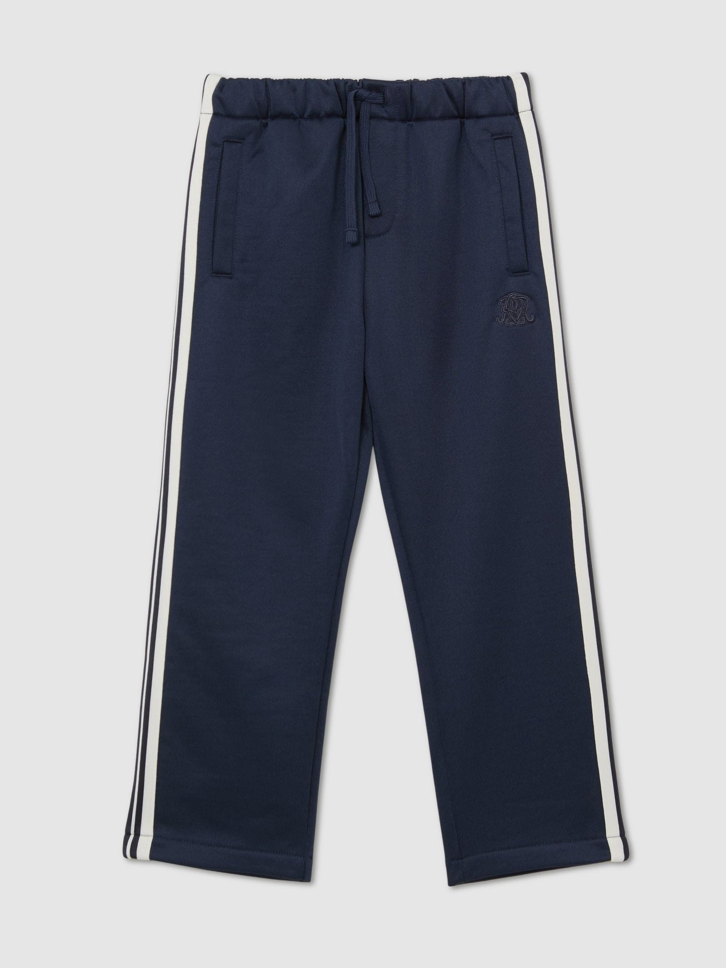 Reiss Navy Blue Foster 13-14 yrs Monogram Side-Stripe Joggers image 1
