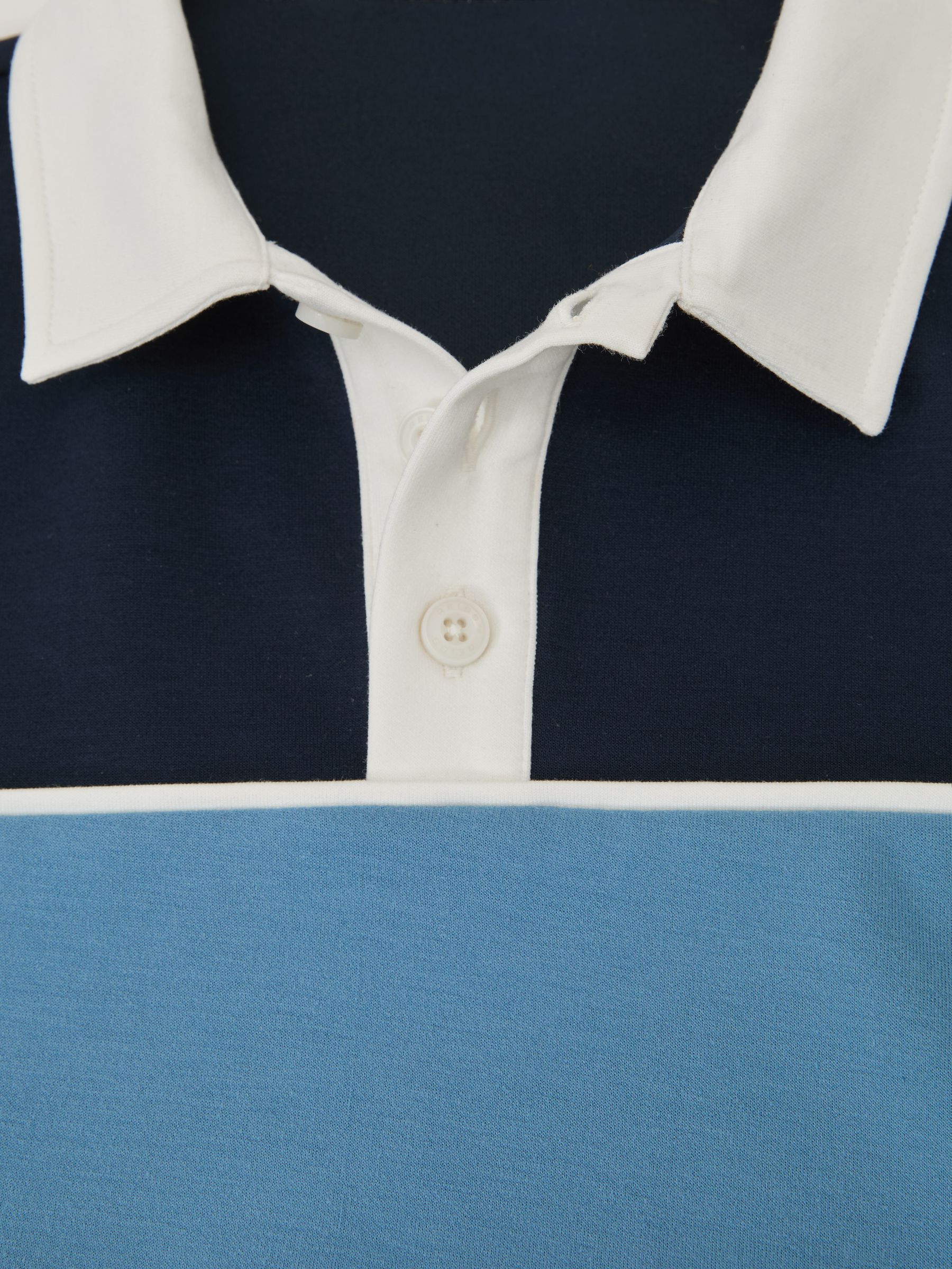 Dsiney Kidz - Reiss Navy Caspian 3-9 yrs Colour-Block Long-Sleeve Polo Shirt image 6
