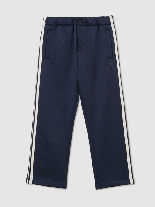 Reiss Navy Blue Foster 3-9 yrs Monogram Side-Stripe Joggers image 2