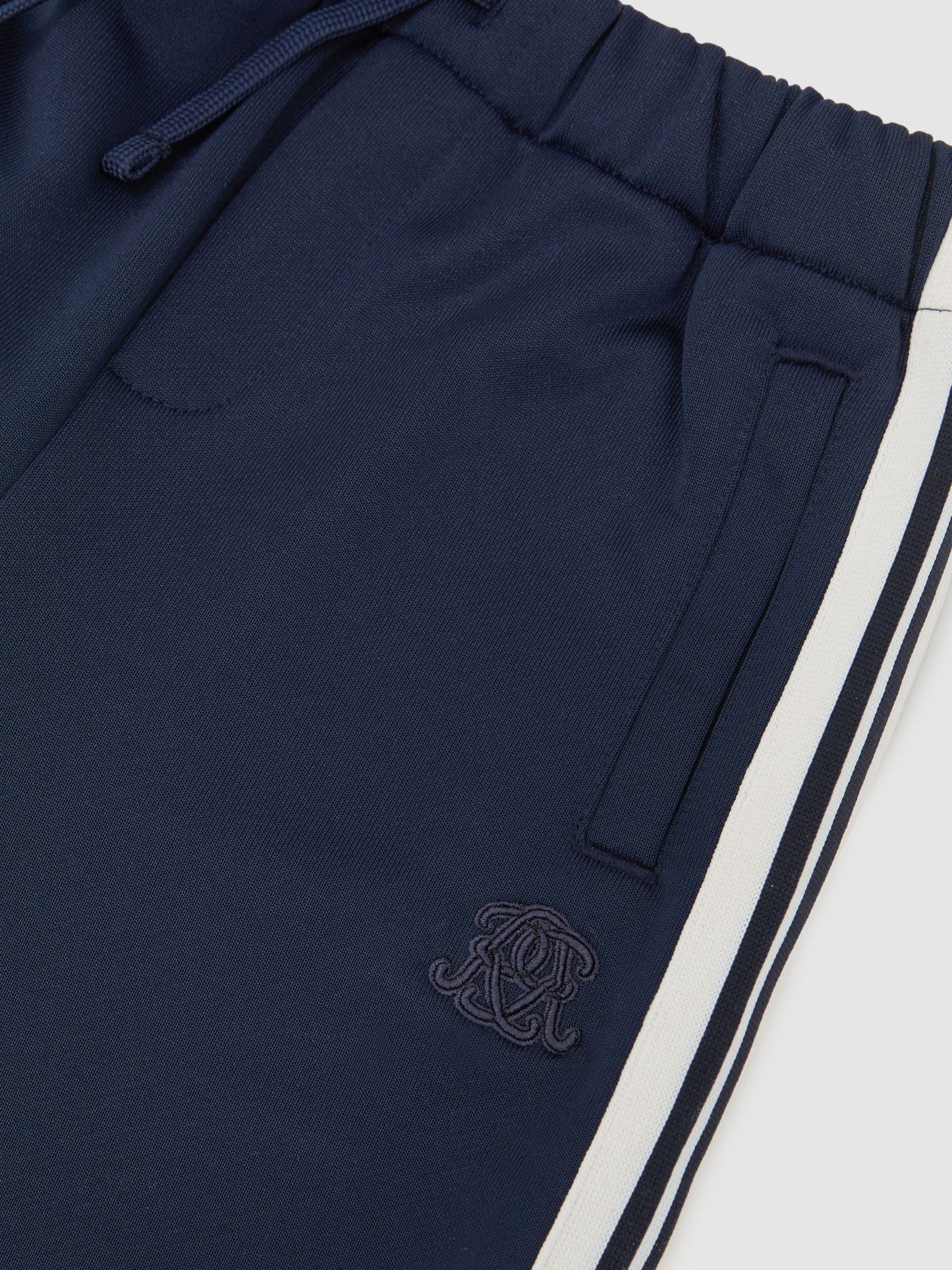 Reiss Navy Blue Foster 3-9 yrs Monogram Side-Stripe Joggers image 6