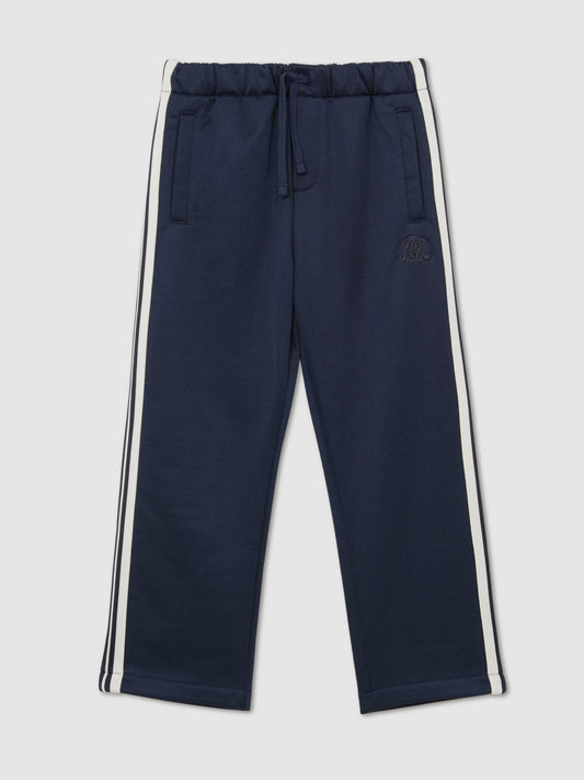Reiss Navy Blue Foster 9-13 yrs Monogram Side-Stripe Joggers image 2