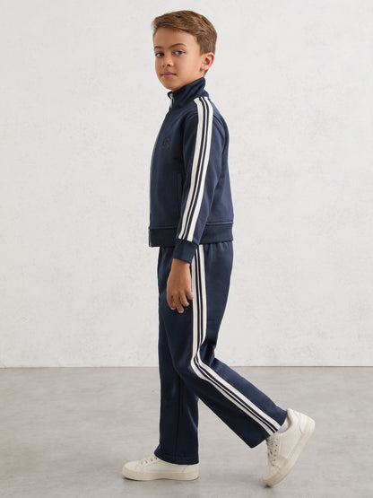 Reiss Navy Blue Foster 9-13 yrs Monogram Side-Stripe Joggers image 3