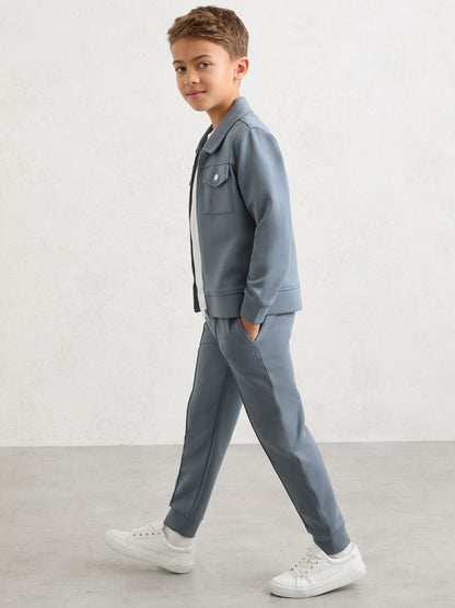 Reiss Airforce Blue Premier 9-13 yrs Premium Interlock Drawstring Joggers image 3