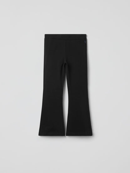 Polarn O. Pyret Black Cotton Flares Trousers image 1