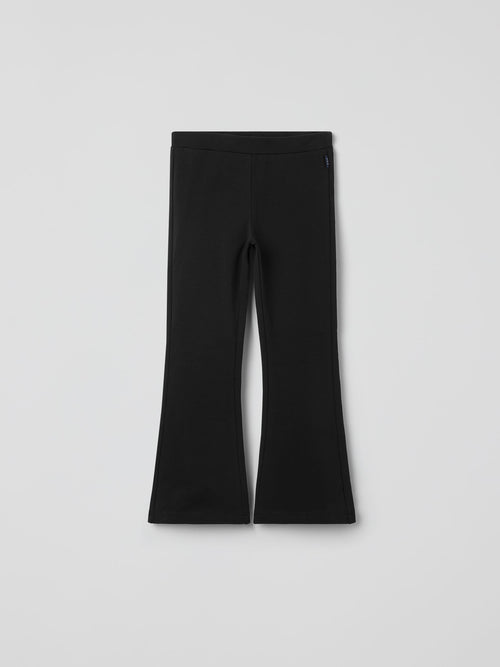 Polarn O. Pyret Black Cotton Flares Trousers image 1