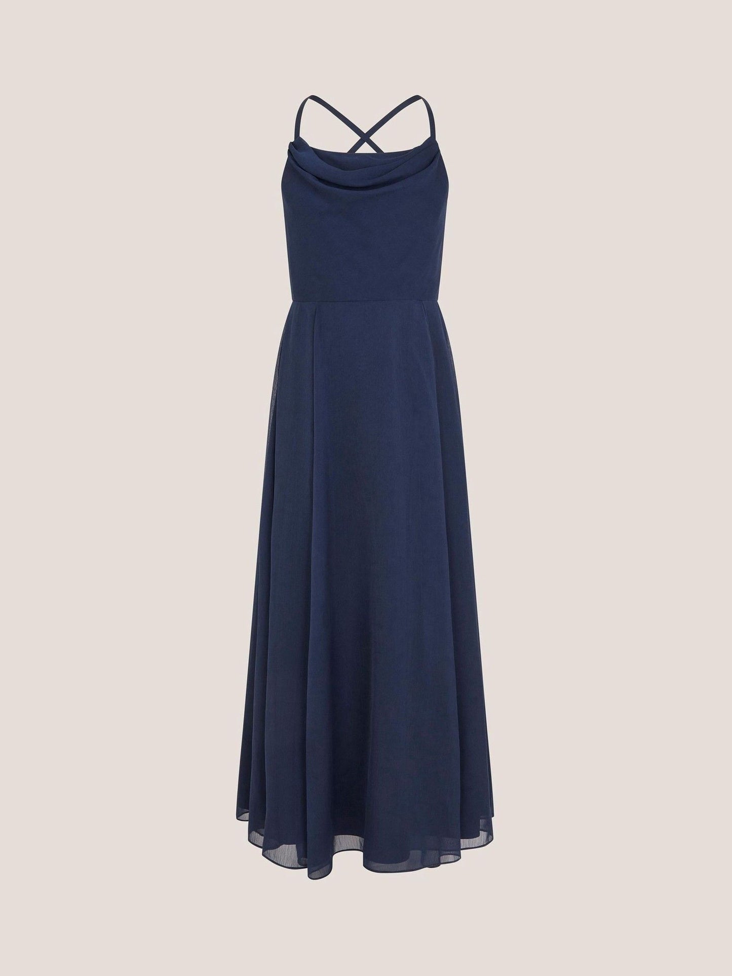 Monsoon Blue Cali Cowl Neck Prom Dress image 2