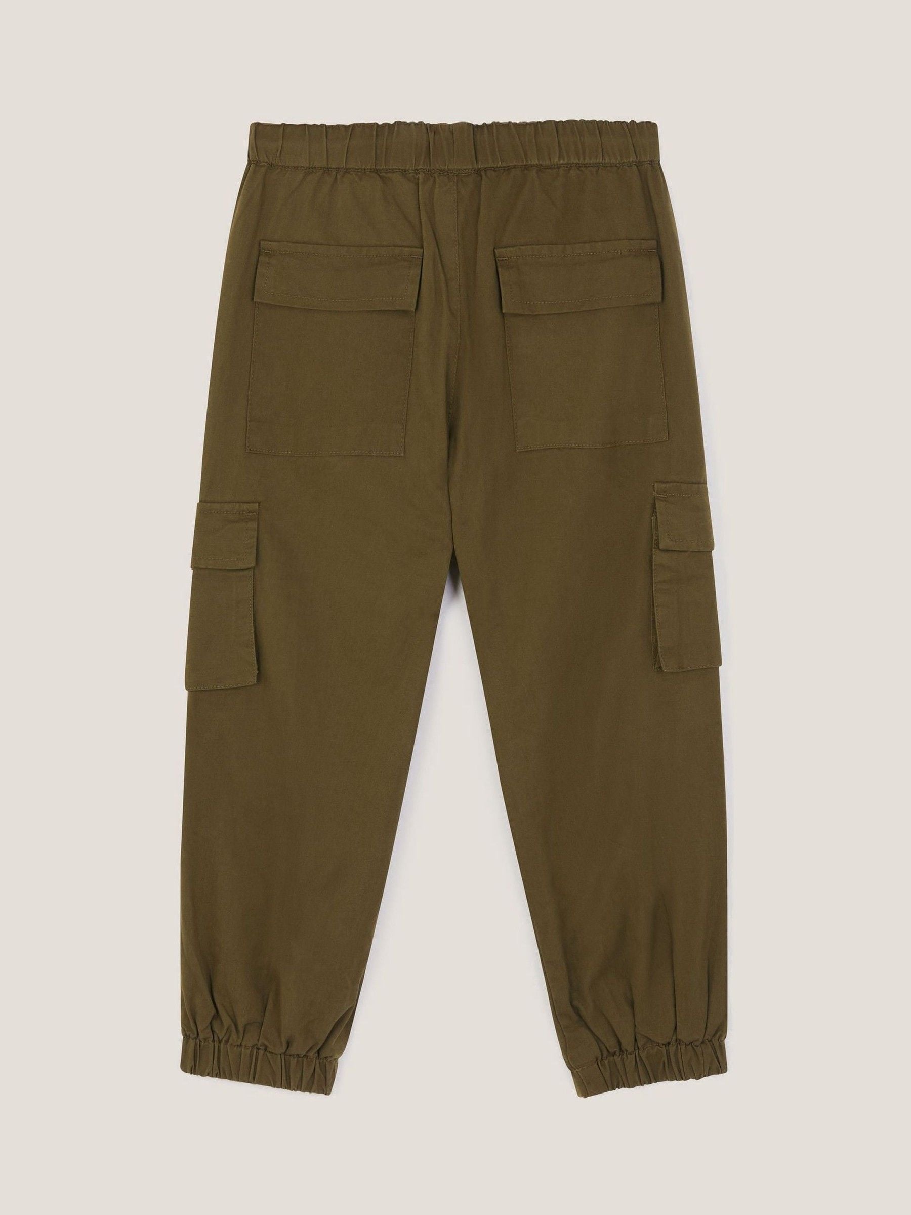 Monsoon Green Plain Cargo Trousers image 2
