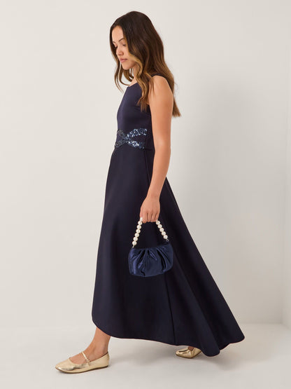 Monsoon Blue Sleeveless Sequin Prom Dress image 1