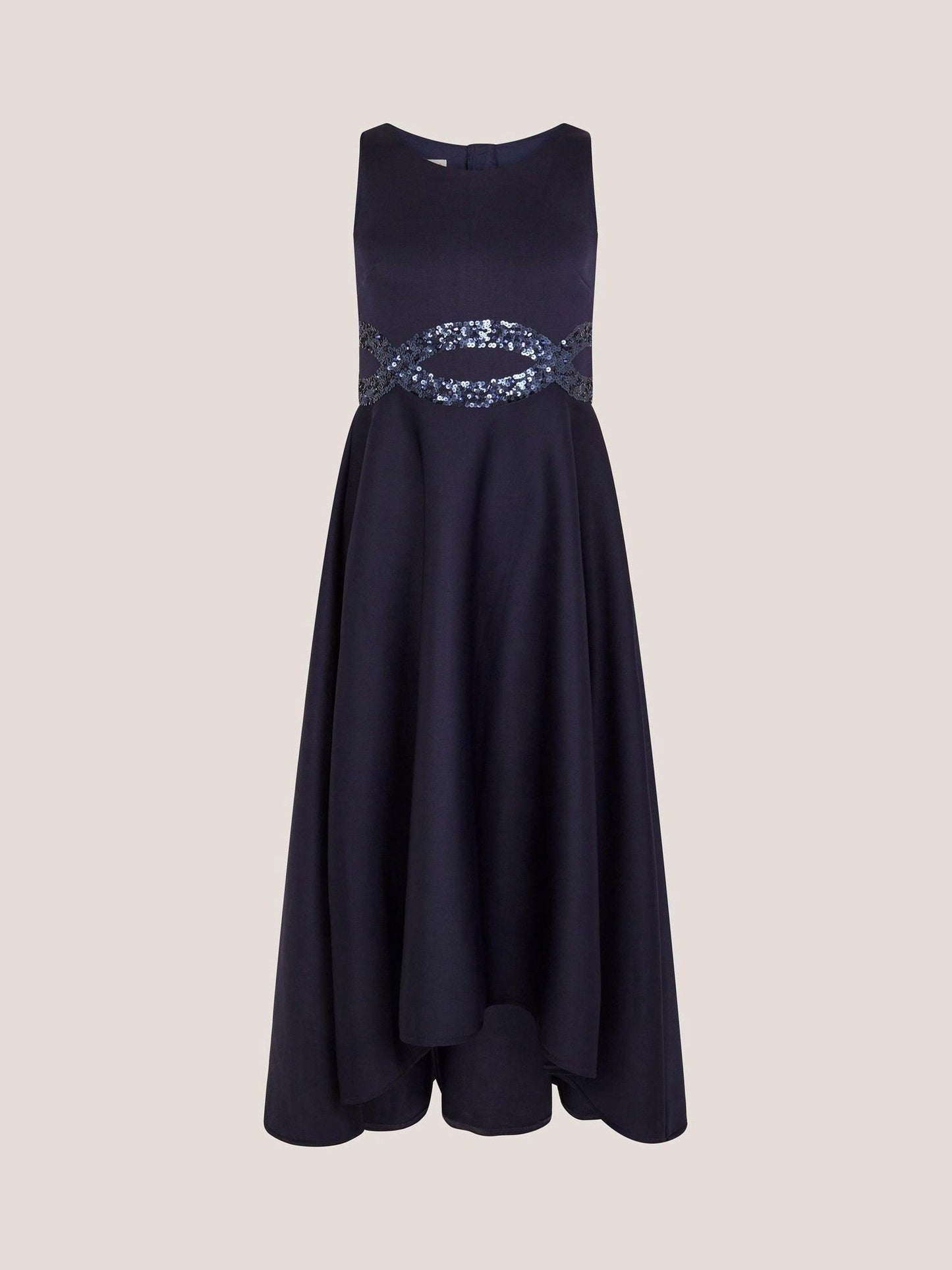 Monsoon Blue Sleeveless Sequin Prom Dress image 2