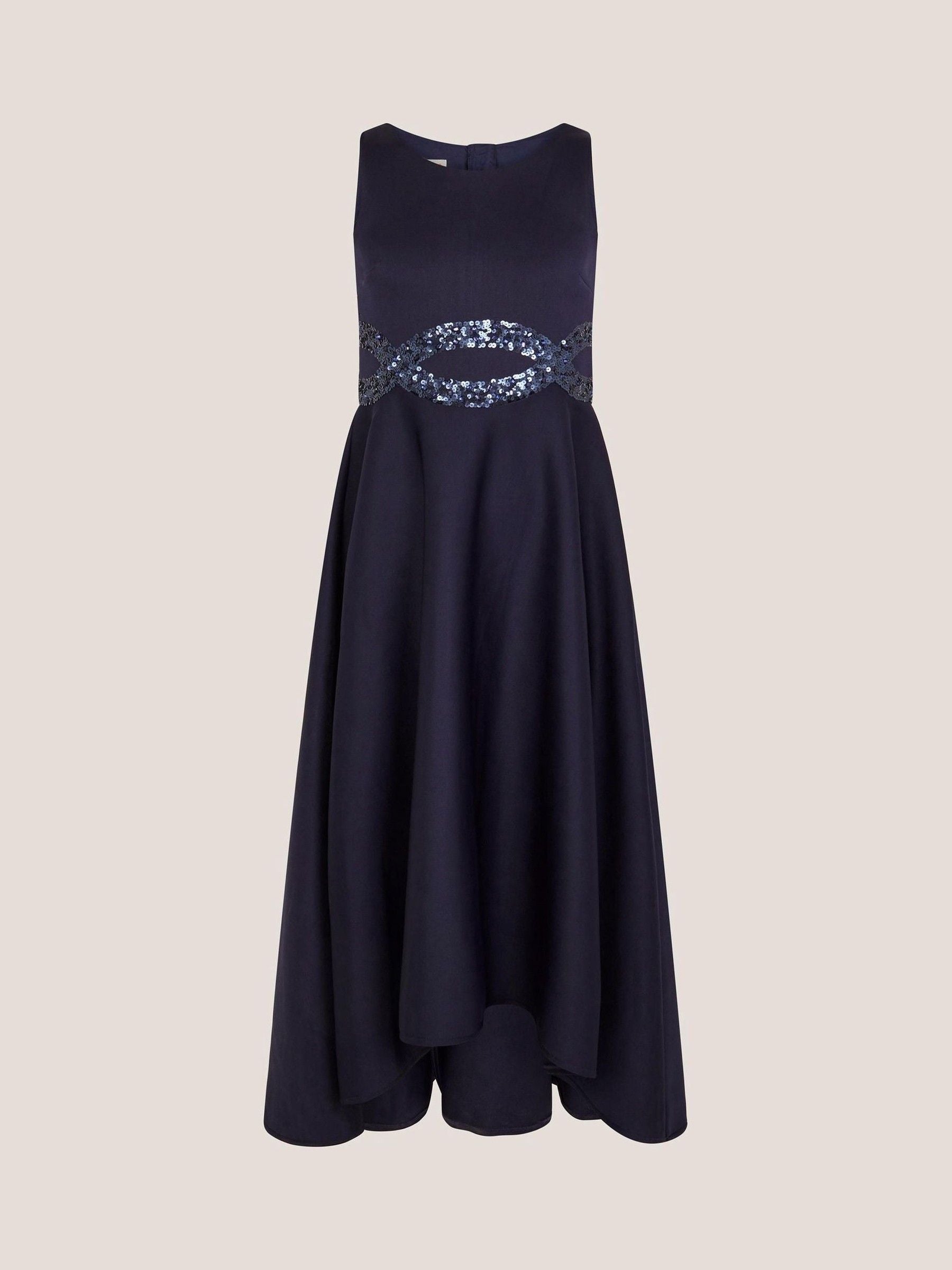 Monsoon Blue Sleeveless Sequin Prom Dress image 2