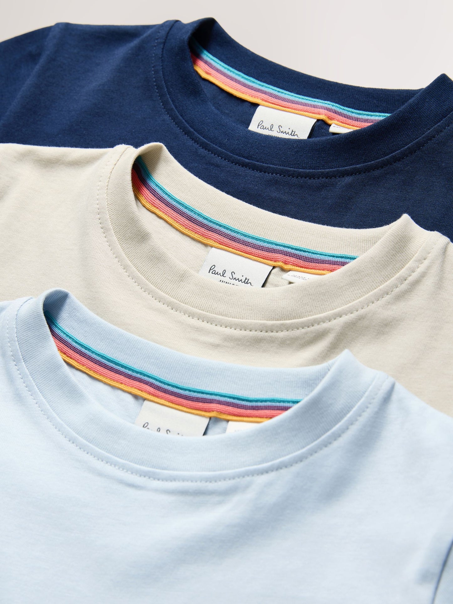 Dsiney Kidz - Paul Smith Junior Navy/Stone/Blue Signature T-Shirts 3 Pack image 6