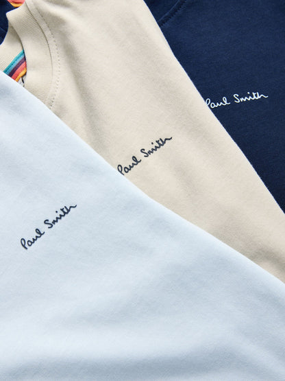 Dsiney Kidz - Paul Smith Junior Navy/Stone/Blue Signature T-Shirts 3 Pack image 7