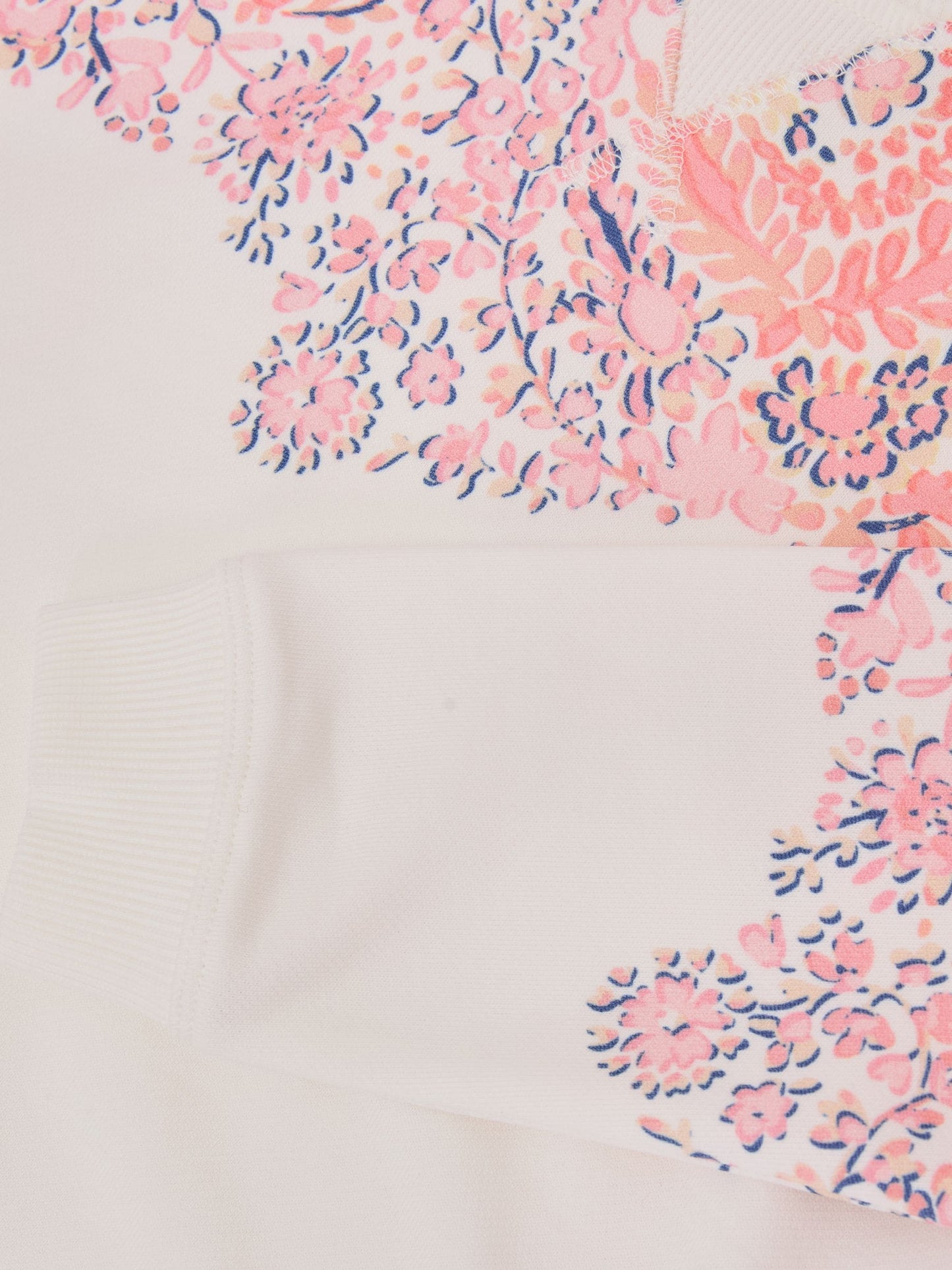 Reiss Pink Print Jessie 3-9 yrs Floral-Print Sweatshirt and Shorts Set image 5