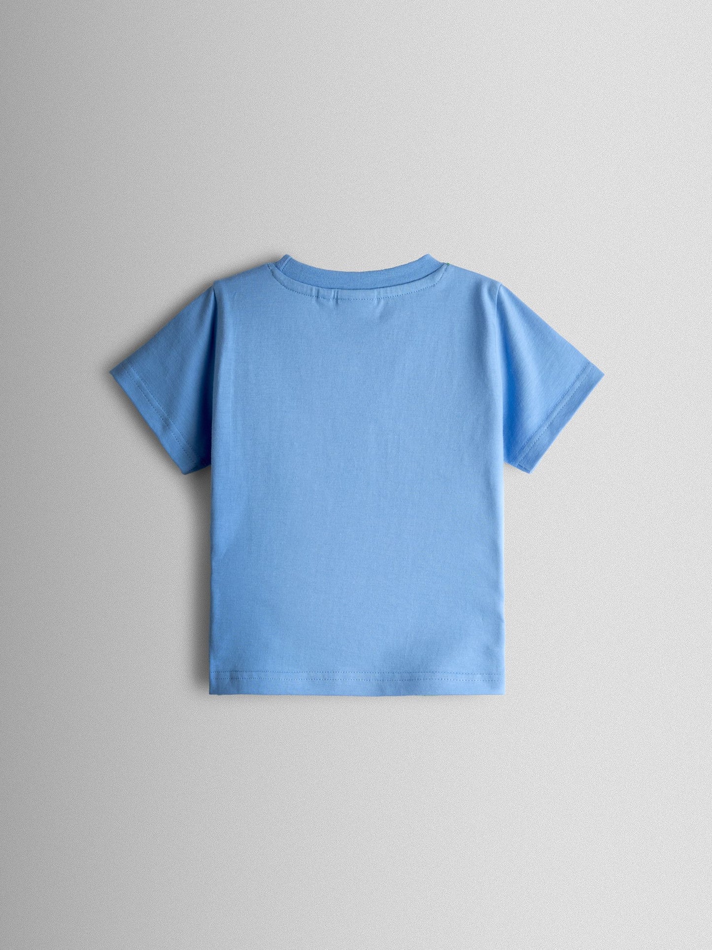 JoJo Maman Bébé Blue Tennis Dino Scene Appliqué T-Shirt image 2