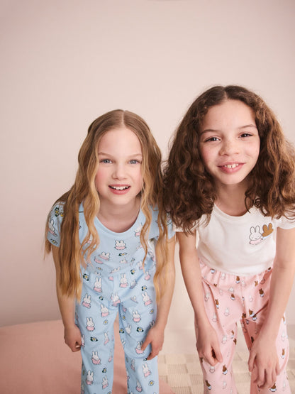 Blue/Pink Miffy Wide Leg Pyjamas 2 Pack (3-16yrs) - image 4