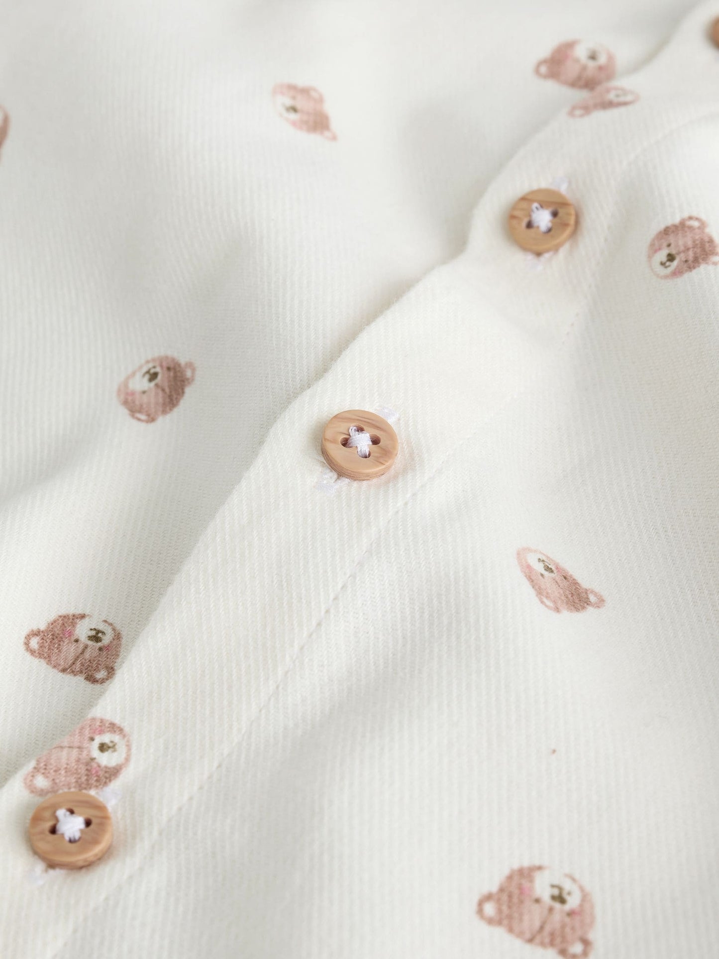Dsiney Kidz - Ecru Bear All Over Print Short Sleeve Grandad Collar Printed Shirt (3mths-7yrs) image 7