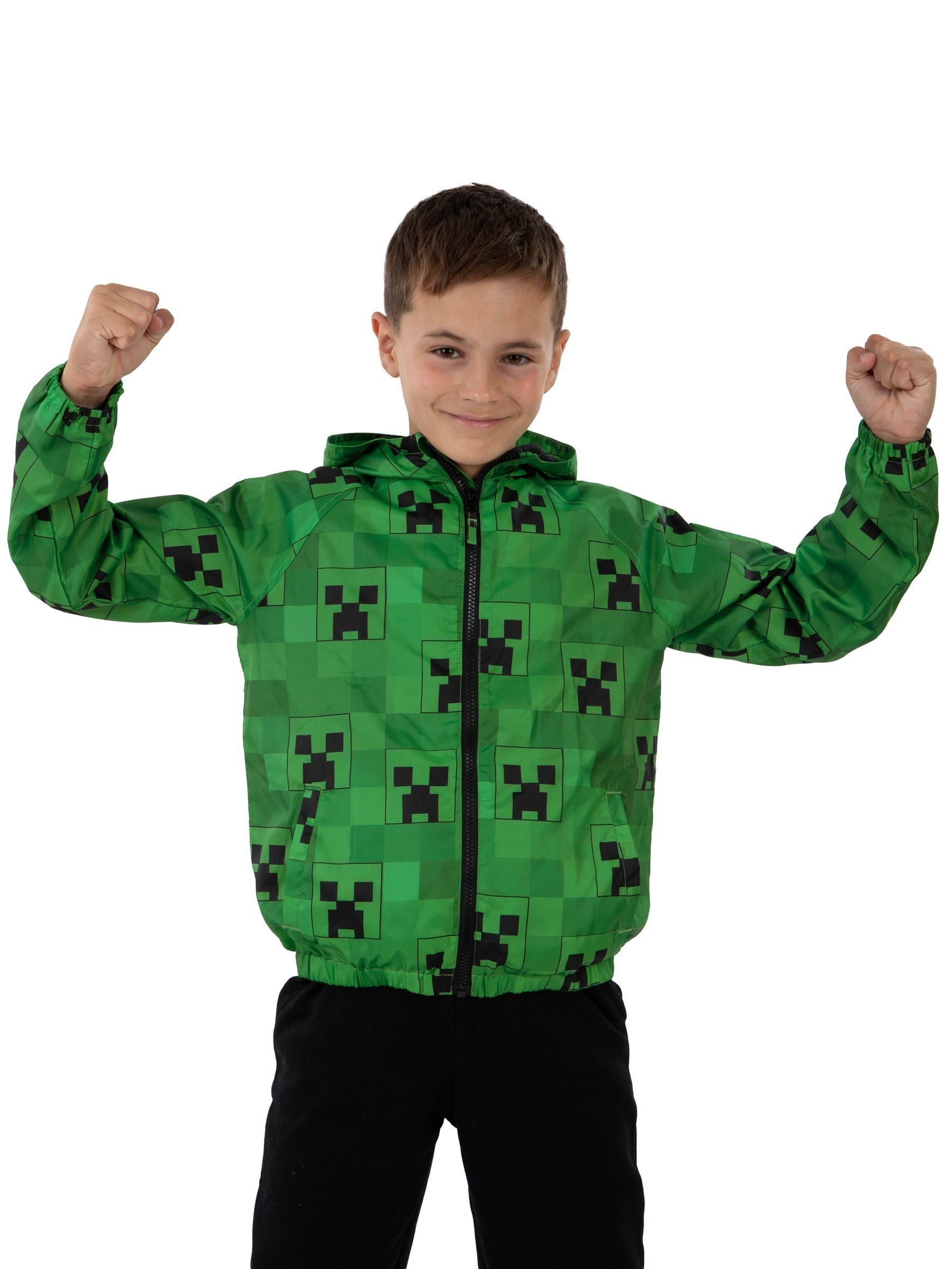 Dsiney Kidz - Character Green Minecraft Creeper Raincoat image 7