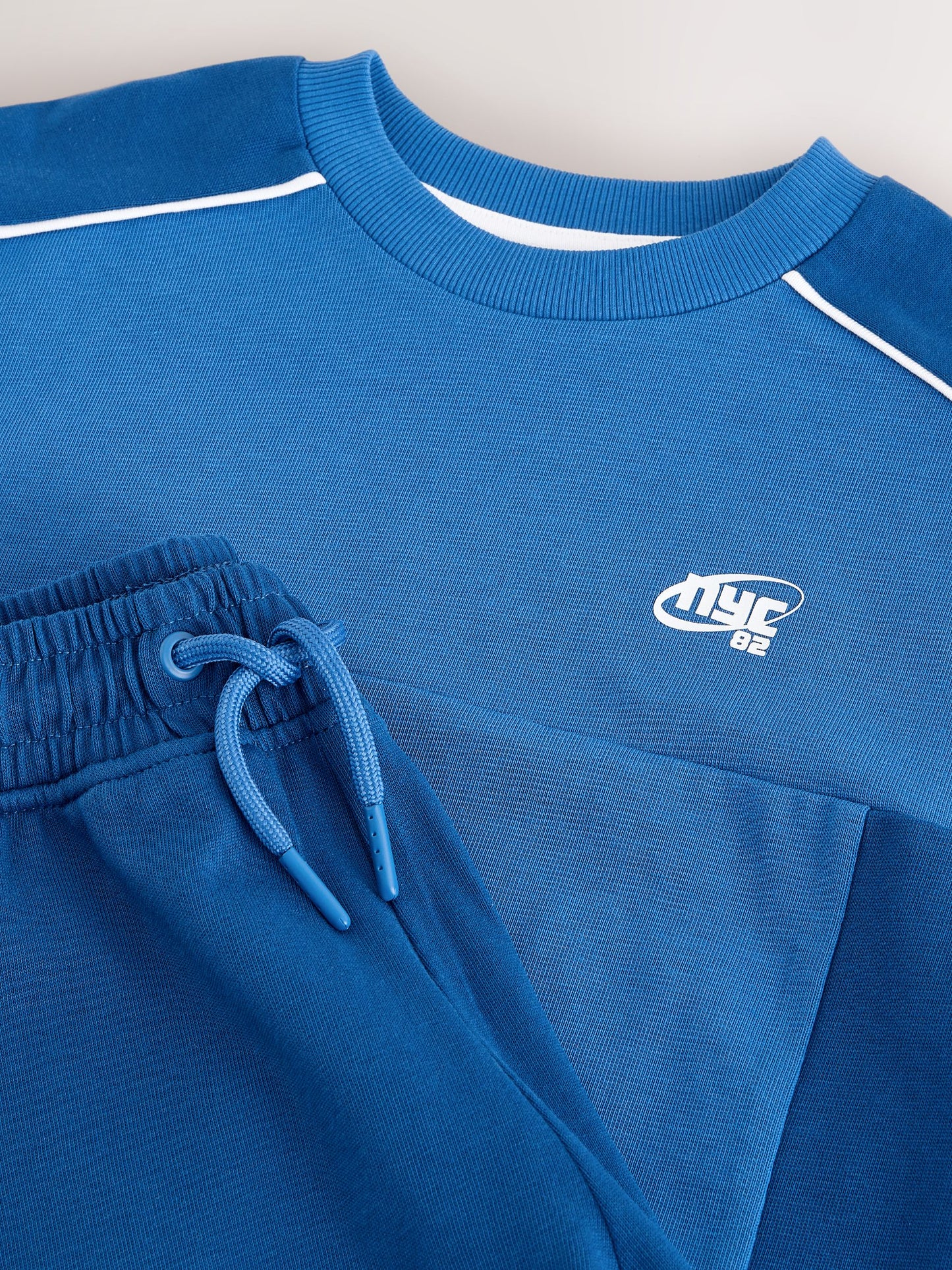 Dsiney Kidz - Blue Colourblock Short Sleeve T-Shirt and Shorts Set (3-16yrs) image 9