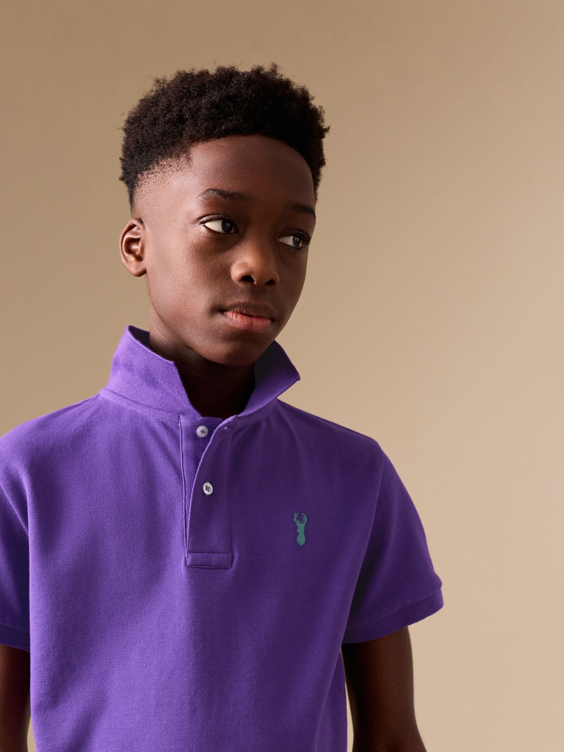 Dsiney Kidz - Stag Purple Short Sleeve Polo Shirt (3-16yrs) image 4