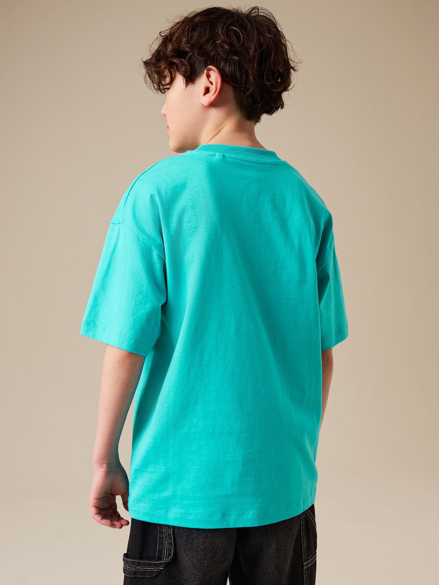 Dsiney Kidz - Aqua Blue Skull Short Sleeve Graphic T-Shirt (3-16yrs) image 2
