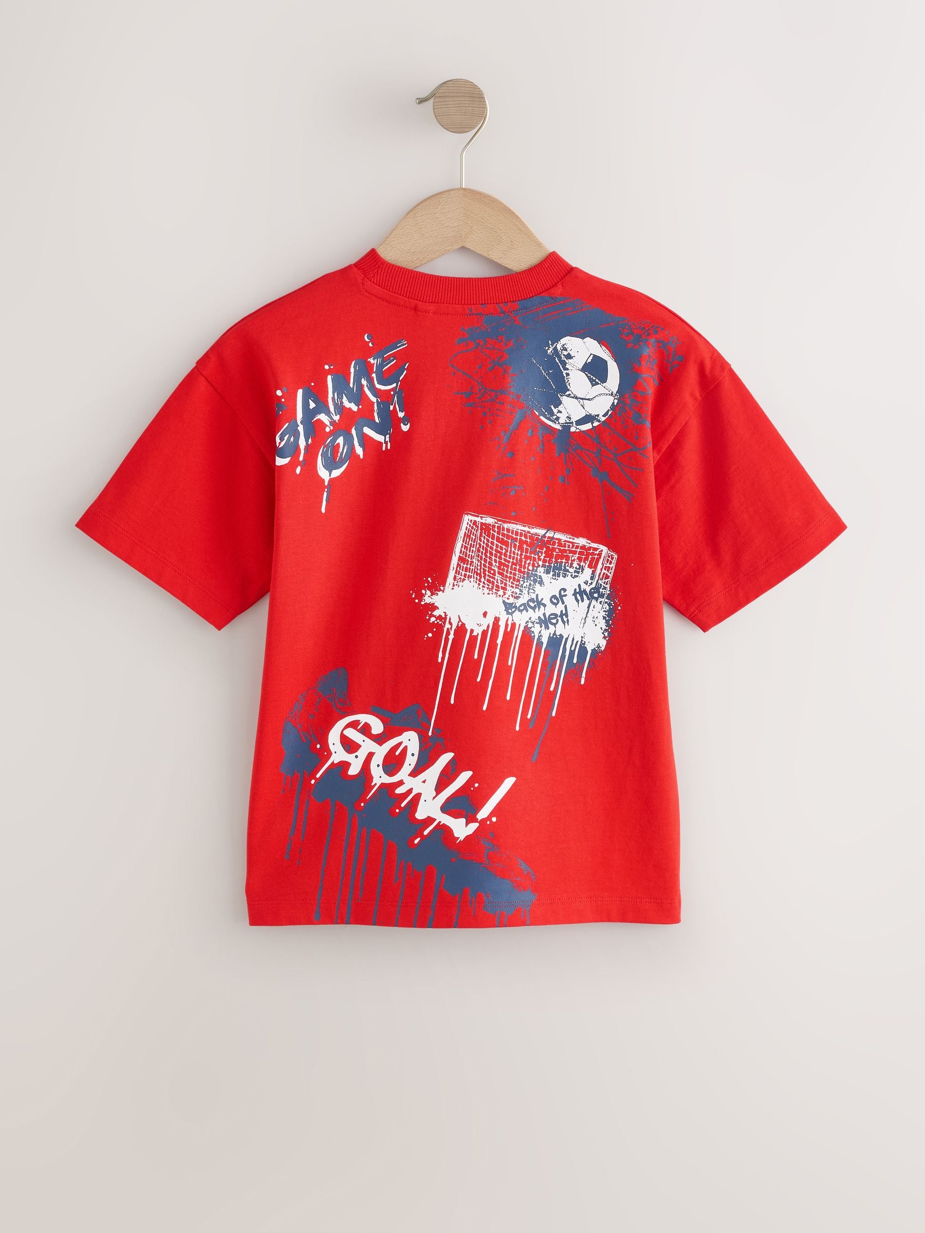 Dsiney Kidz - Red England Short Sleeve Graphic Football T-Shirt (3-16yrs) image 6