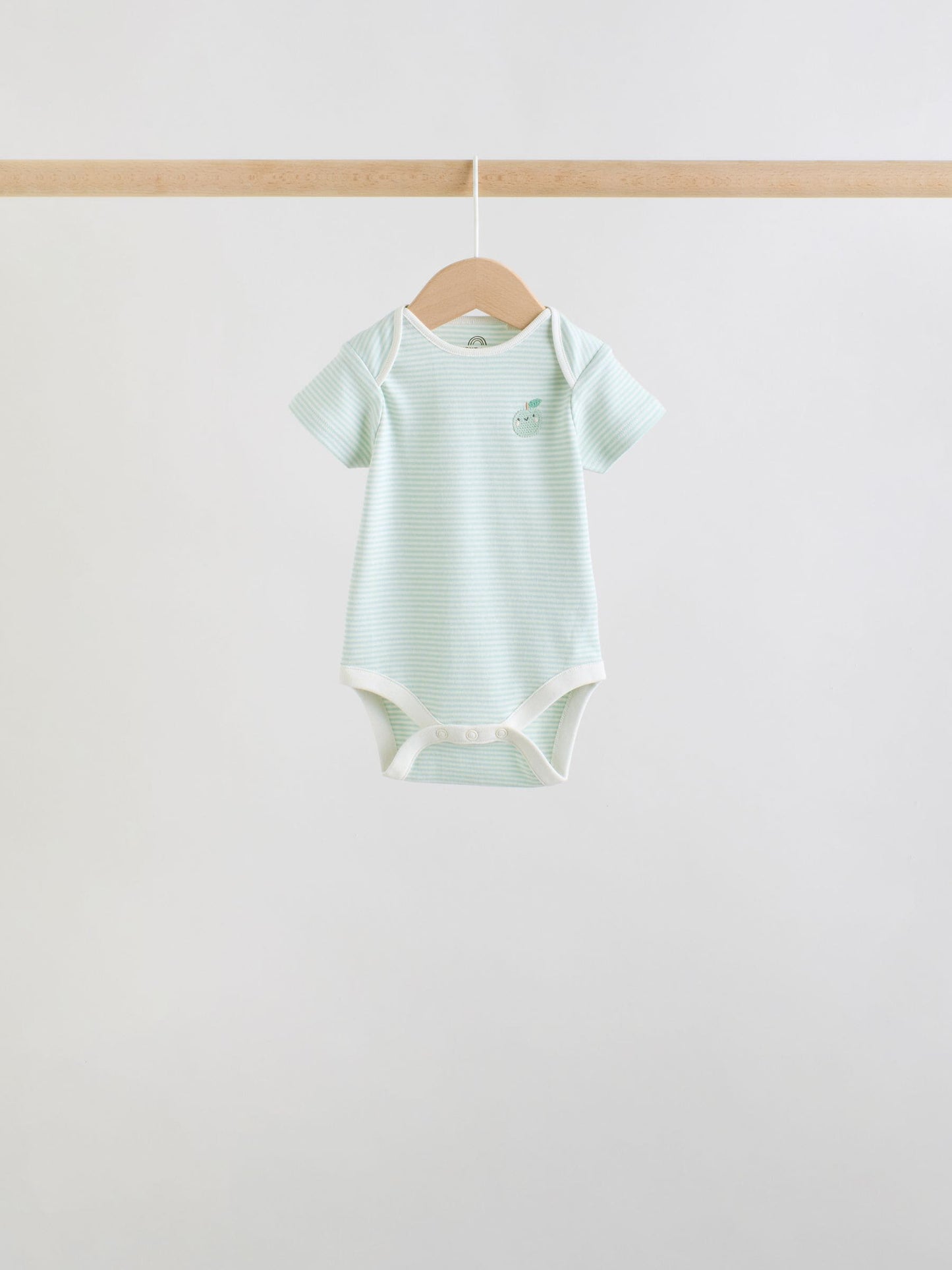 Ecru White Short Sleeve Baby Bodysuits 5 Pack image 8
