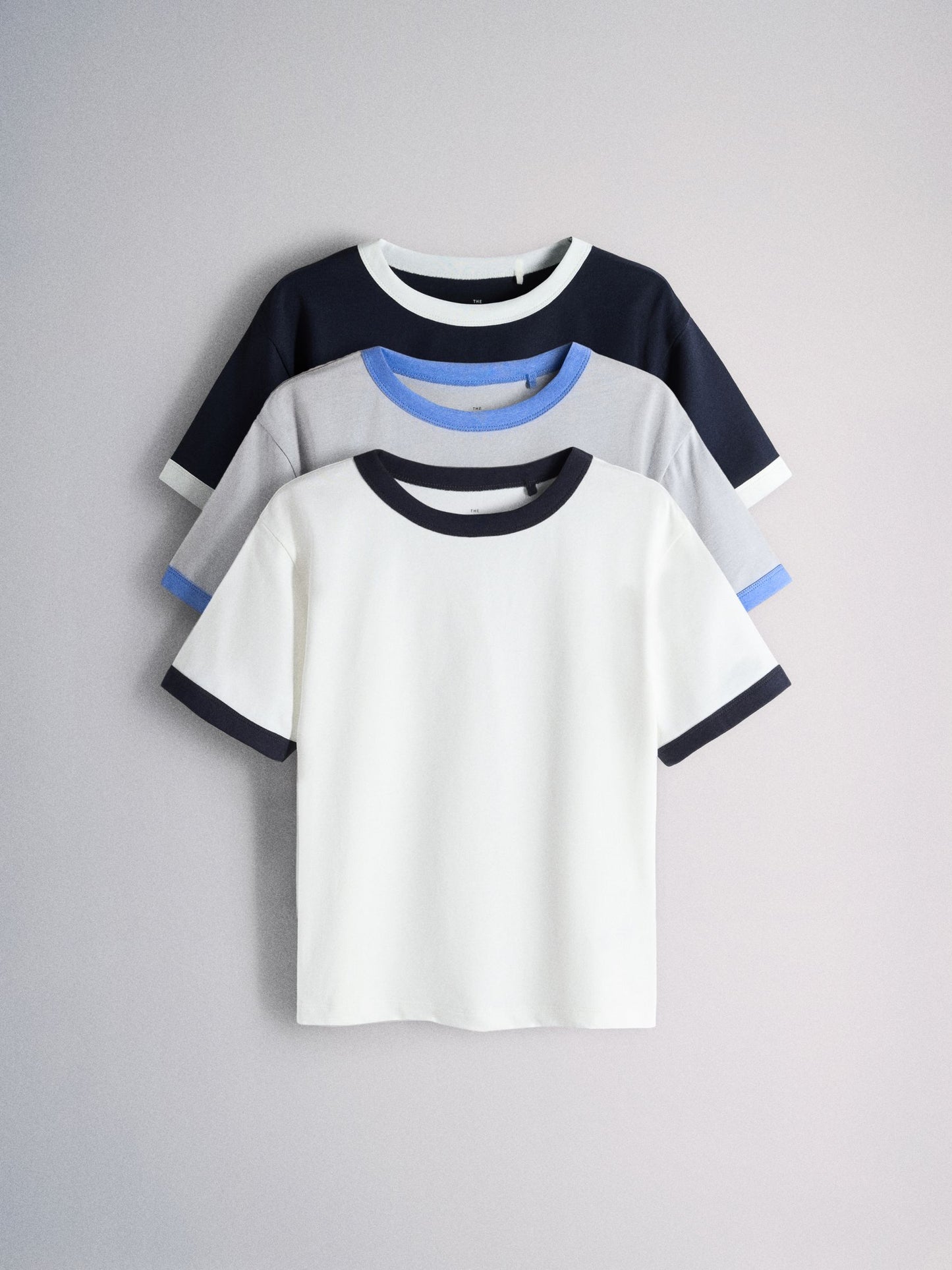 Dsiney Kidz - The Set 3 Pack Oversized Short Sleeve Contrast Trim T-Shirts Blue/Navy/Cobalt/White image 1