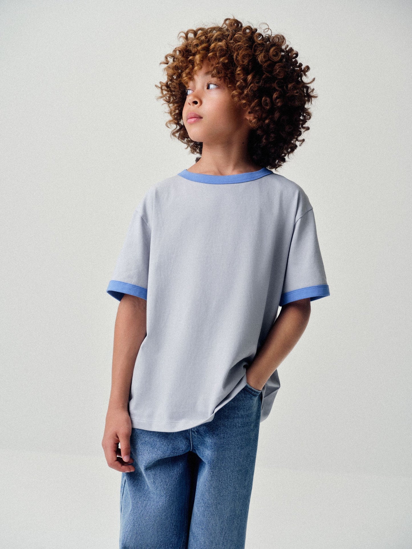 Dsiney Kidz - The Set 3 Pack Oversized Short Sleeve Contrast Trim T-Shirts Blue/Navy/Cobalt/White image 2
