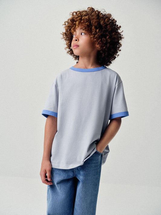 Dsiney Kidz - The Set 3 Pack Oversized Short Sleeve Contrast Trim T-Shirts Blue/Navy/Cobalt/White image 2
