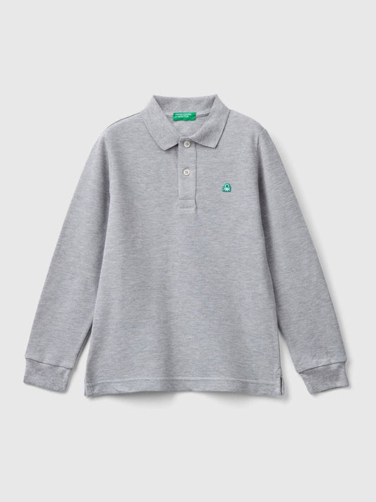 Dsiney Kidz - Benetton Grey Longsleeve Polo Shirt image 1