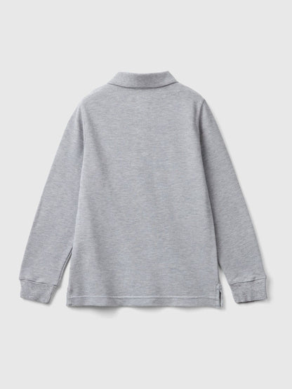 Dsiney Kidz - Benetton Grey Longsleeve Polo Shirt image 2