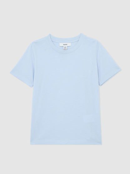 Reiss Soft Blue Bless 9-13 yrs Cotton Crew-Neck T-Shirt image 2