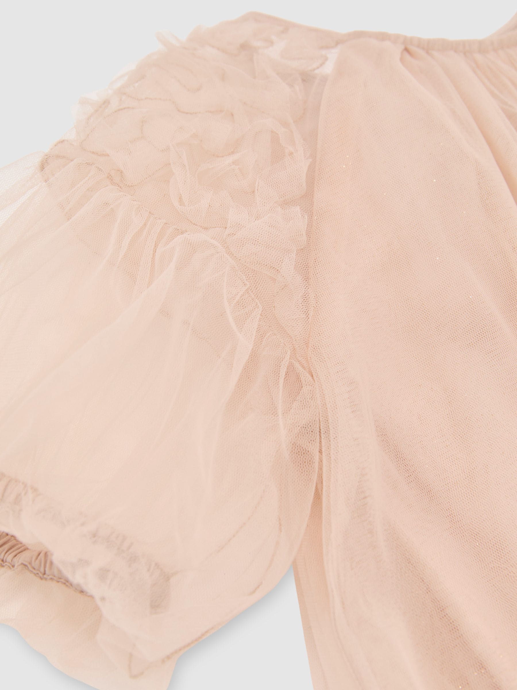 Reiss Neutral Tallulah 9-13 yrs Tulle Ruffle-Detail Dress image 4