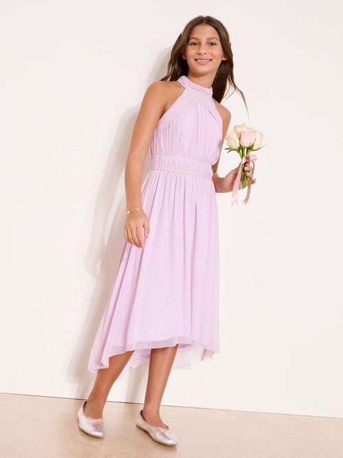 Dsiney Kidz - Lipsy Lilac Purple Halter Pleated Occasion Dress (7-16yrs) image 1