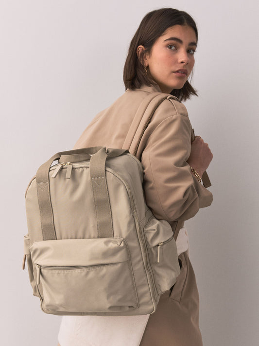 Mink Brown Travel Backpack image 1